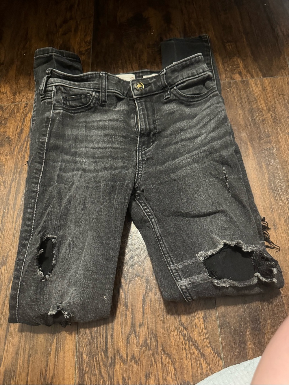 Hollister Black Distressed Women's Skinny Jeans